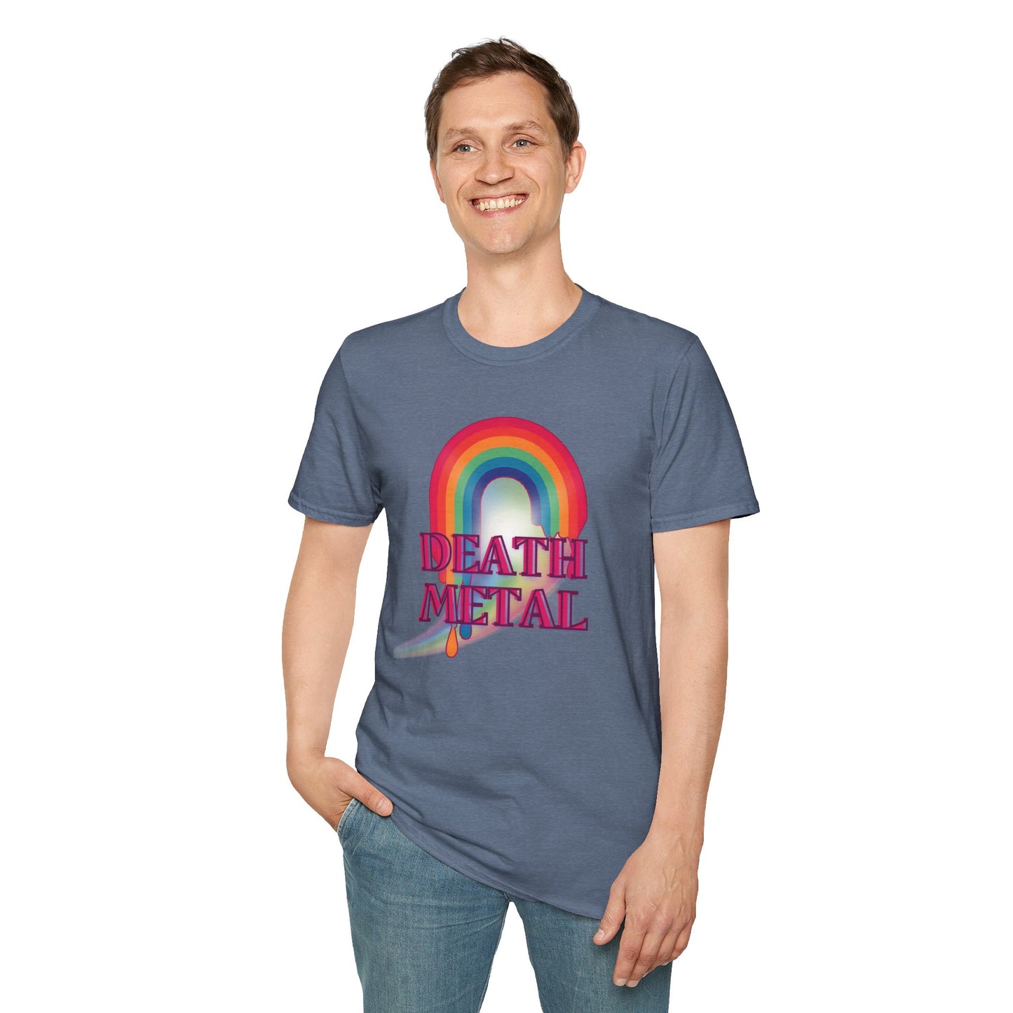 Rainbow Death Metal - Unisex Softstyle T-Shirt