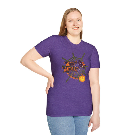 Halloween Cute Spiderweb - Unisex Softstyle T-Shirt