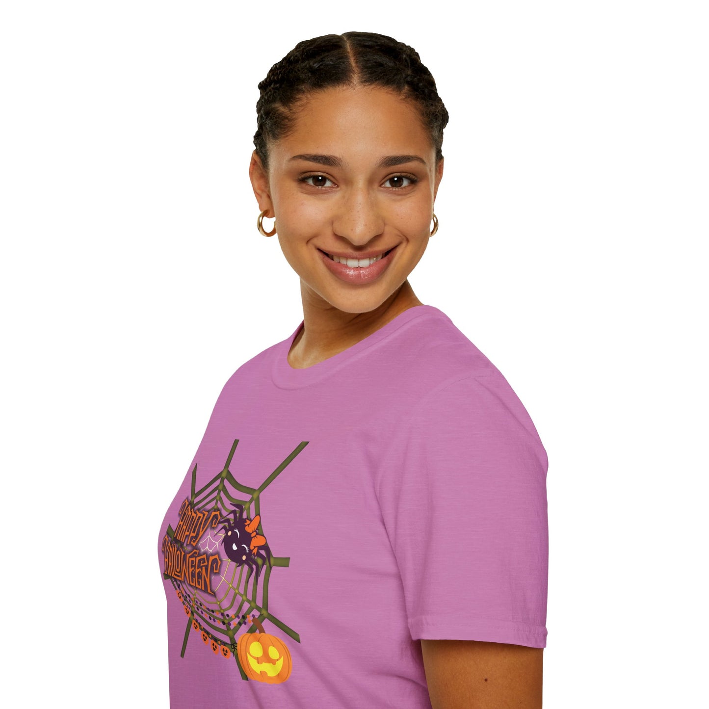 Halloween Cute Spiderweb - Unisex Softstyle T-Shirt