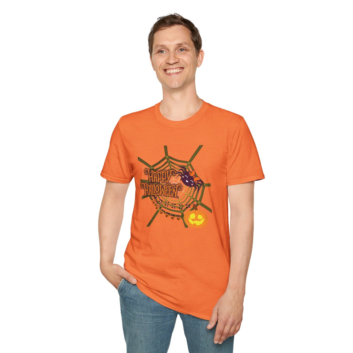Halloween Cute Spiderweb - Unisex Softstyle T-Shirt