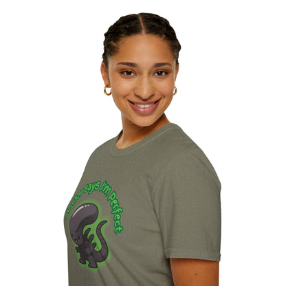 Alien Cute Xenomorph I'm Perfect - Unisex Softstyle T-Shirt