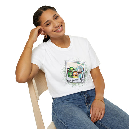 Rick & Morty Polaroid - Wish You Were Here - Unisex Softstyle T-Shirt
