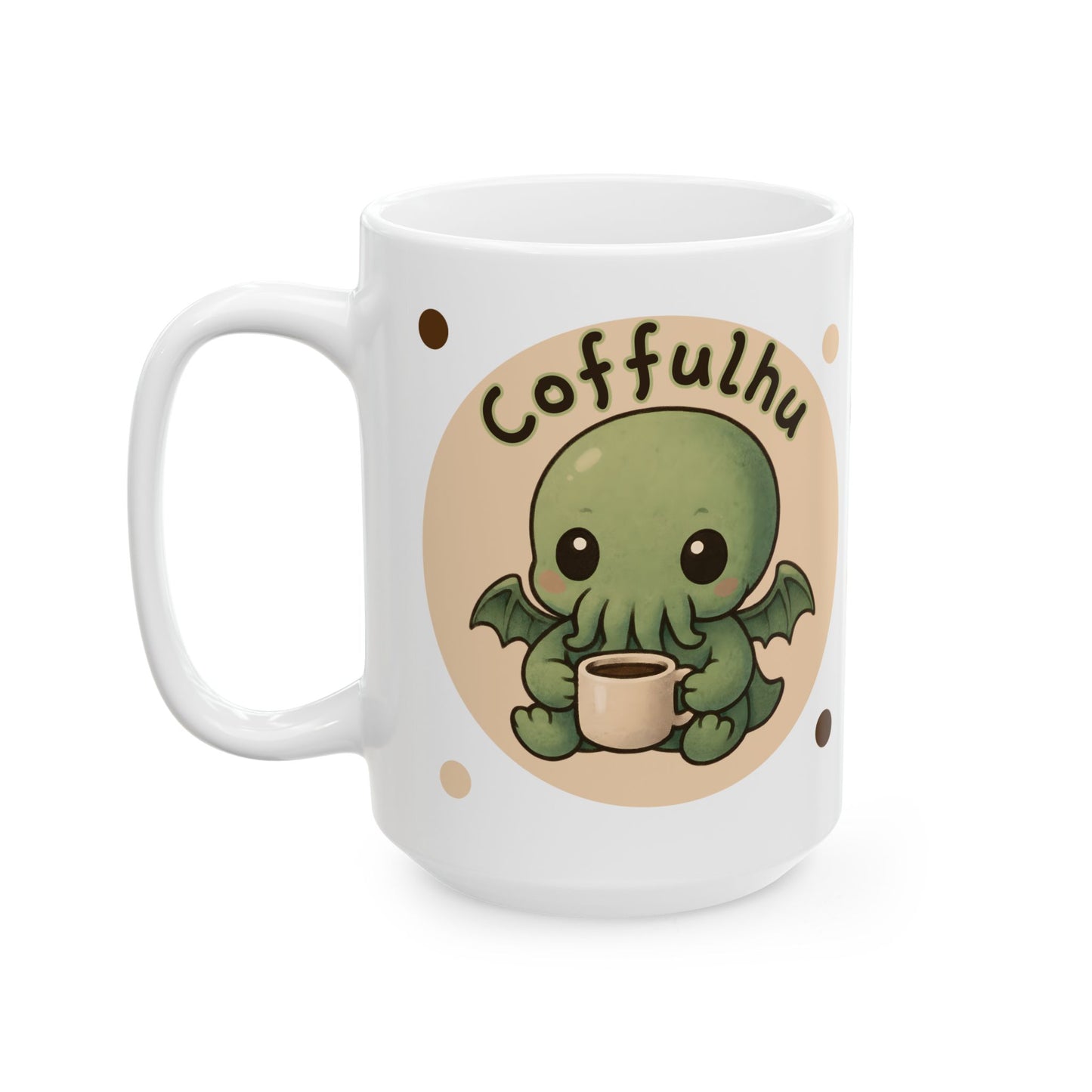 Coffulhu Ceramic Mug - Cute Cthulhu Design