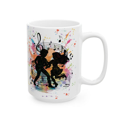 Color Artistic Music Inspired Ceramic Mug | Perfect Gift for Musicians, Coffee Lovers, Art Enthusiasts