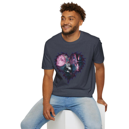 Gothic Couple Under the Moon - Unisex Softstyle T-Shirt