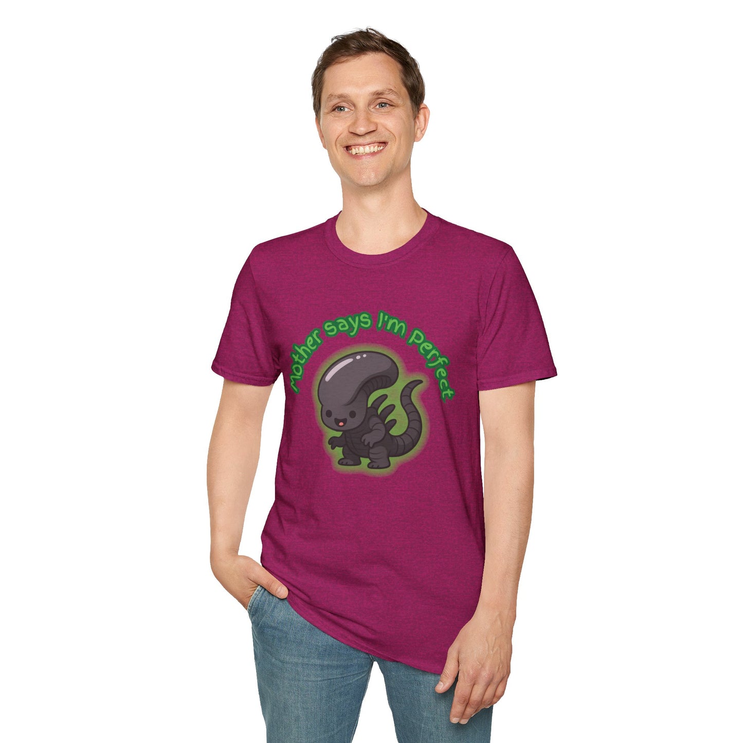 Alien Cute Xenomorph I'm Perfect - Unisex Softstyle T-Shirt