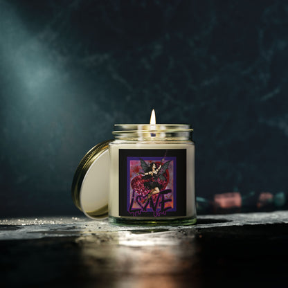 Scented Candle with Goth Fairy Love Design - Aromatherapy Candle for Home Decor, Eco-Friendly Soy Wax