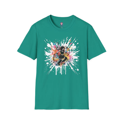 Colorful Music Brings Life Punk Dancer - Unisex Softstyle T-Shirt