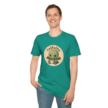 Cthulhu Coffulhu Coffee Pun - Unisex Softstyle T-Shirt