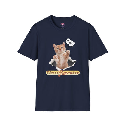 Cute Kitten ChestPurrster Pun - Unisex Softstyle T-Shirt
