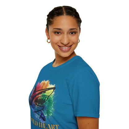 Wild Heart Collection - Shark Color Splash Unisex Softstyle Graphic T-Shirt