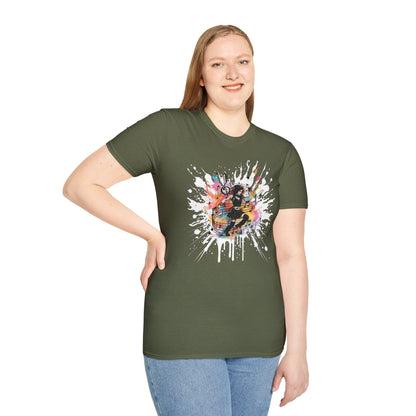 Colorful Music Brings Life Punk Dancer - Unisex Softstyle T-Shirt