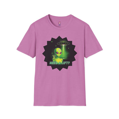 Cool Alien Peace Sign - Need a Lift - Unisex Softstyle T-Shirt