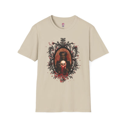 Vintage Gothic Skull Frame - Unisex Softstyle T-Shirt