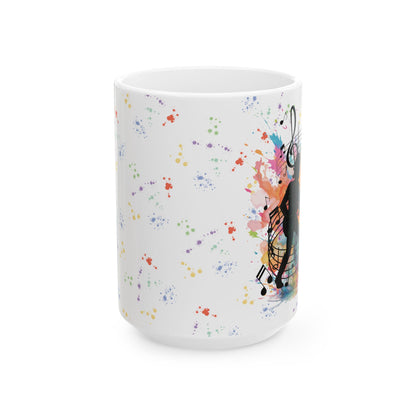 Color Artistic Music Inspired Ceramic Mug | Perfect Gift for Musicians, Coffee Lovers, Art Enthusiasts
