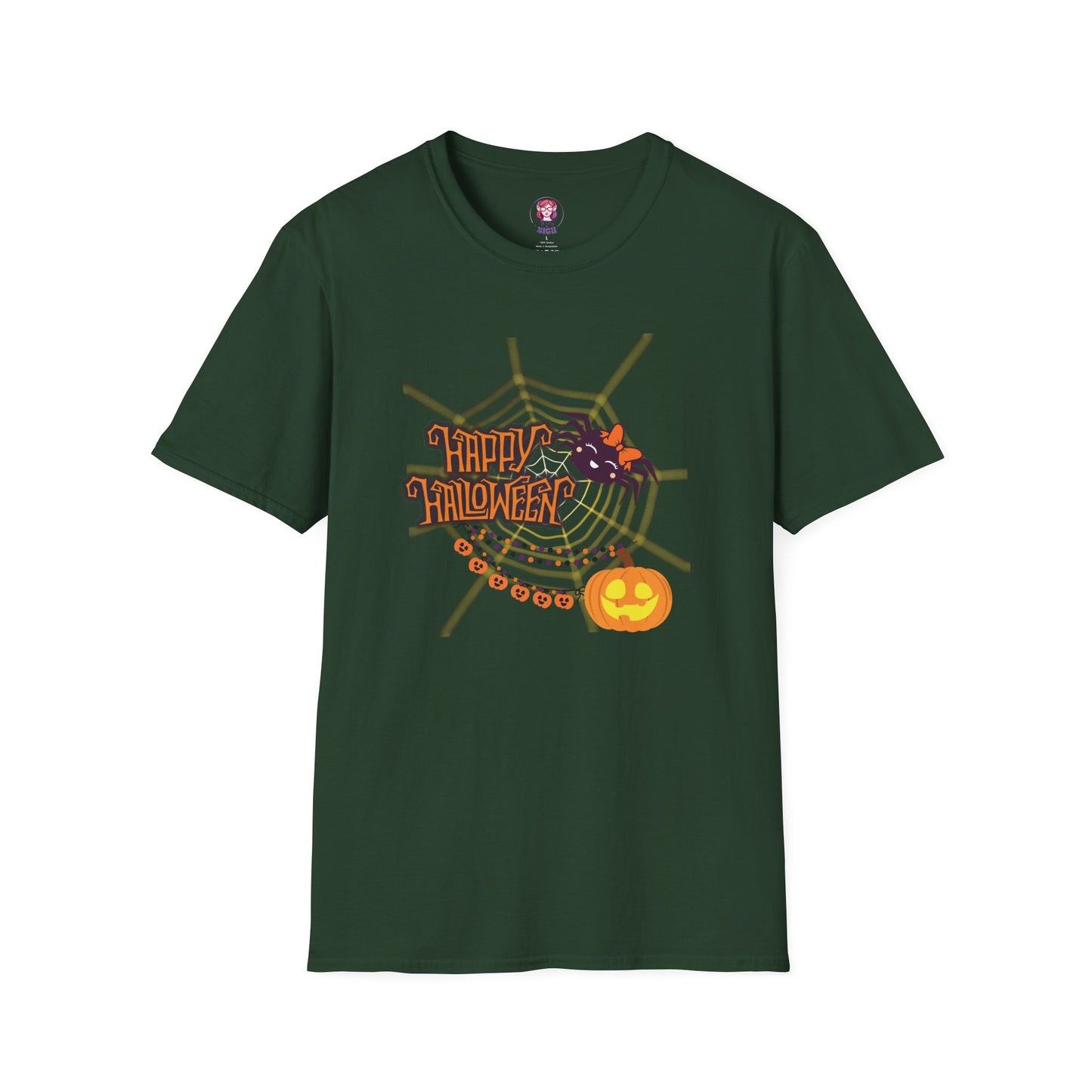 Halloween Cute Spiderweb - Unisex Softstyle T-Shirt