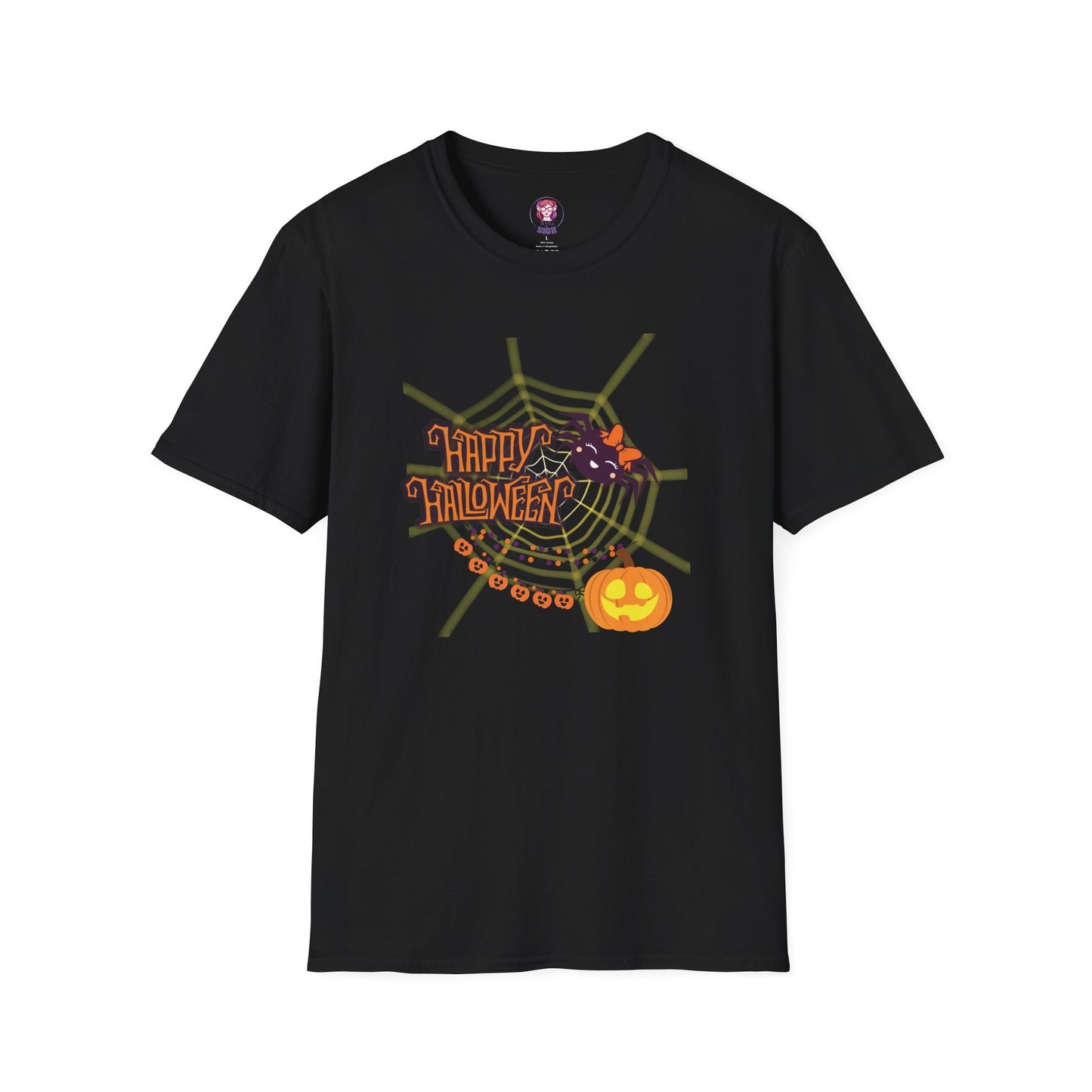Halloween Cute Spiderweb - Unisex Softstyle T-Shirt