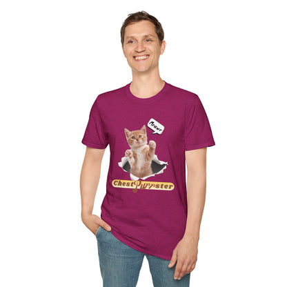Cute Kitten ChestPurrster Pun - Unisex Softstyle T-Shirt