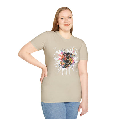 Colorful Music Brings Life Punk Dancer - Unisex Softstyle T-Shirt
