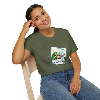 Rick & Morty Polaroid - Wish You Were Here - Unisex Softstyle T-Shirt