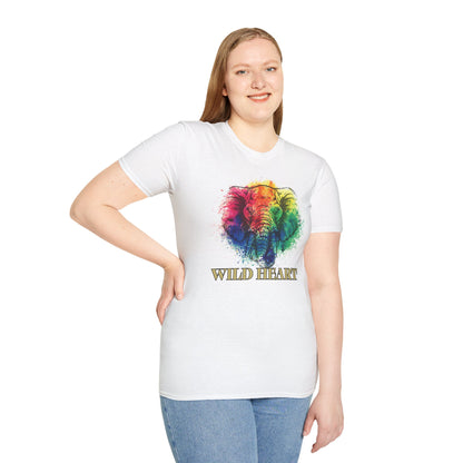 Wild Heart Collection - Elephant Color Splash Unisex Softstyle Graphic T-Shirt