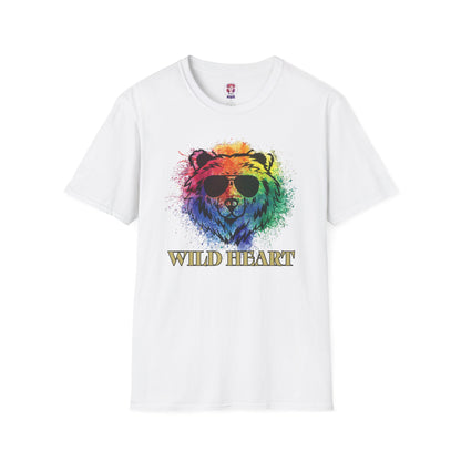 Wild Heart Collection - Bear Color Splash Unisex Softstyle Graphic T-Shirt
