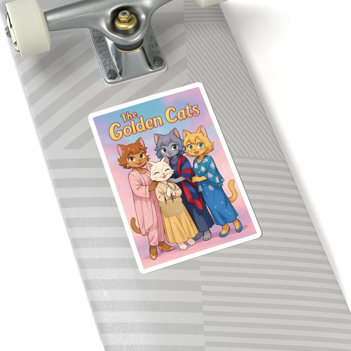 Golden Cats Kiss-Cut Stickers - Cute Cat Stickers for Decor, Scrapbooking, Gifts, Party Favors, Cat Lovers