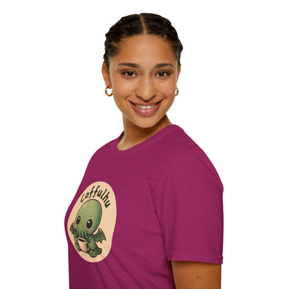Cthulhu Coffulhu Coffee Pun - Unisex Softstyle T-Shirt