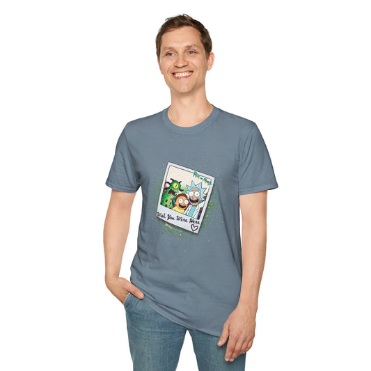 Rick & Morty Polaroid - Wish You Were Here - Unisex Softstyle T-Shirt