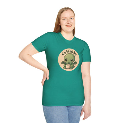Cthulhu Coffulhu Coffee Pun - Unisex Softstyle T-Shirt