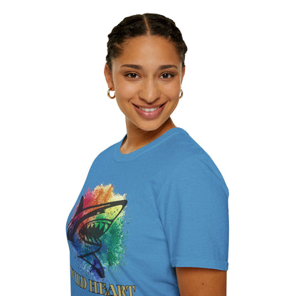 Wild Heart Collection - Shark Color Splash Unisex Softstyle Graphic T-Shirt