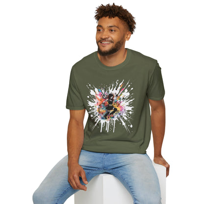 Colorful Music Brings Life Punk Dancer - Unisex Softstyle T-Shirt