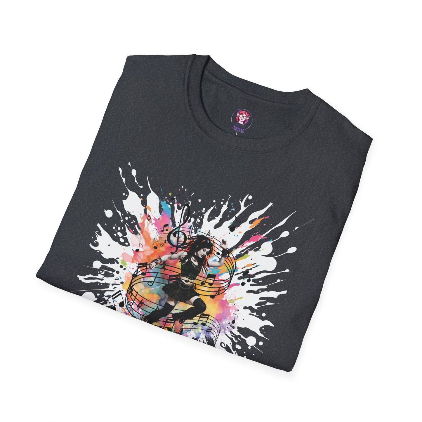 Colorful Music Brings Life Punk Dancer - Unisex Softstyle T-Shirt