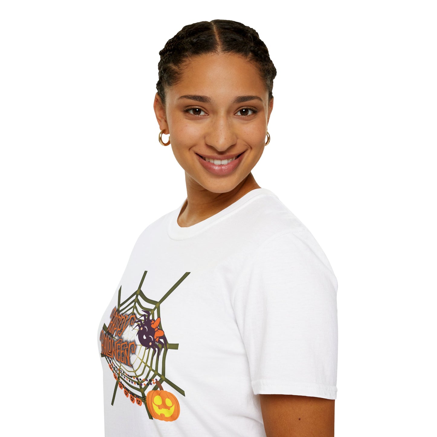 Halloween Cute Spiderweb - Unisex Softstyle T-Shirt