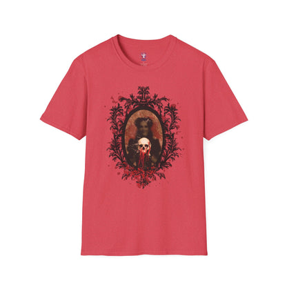Vintage Gothic Skull Frame - Unisex Softstyle T-Shirt